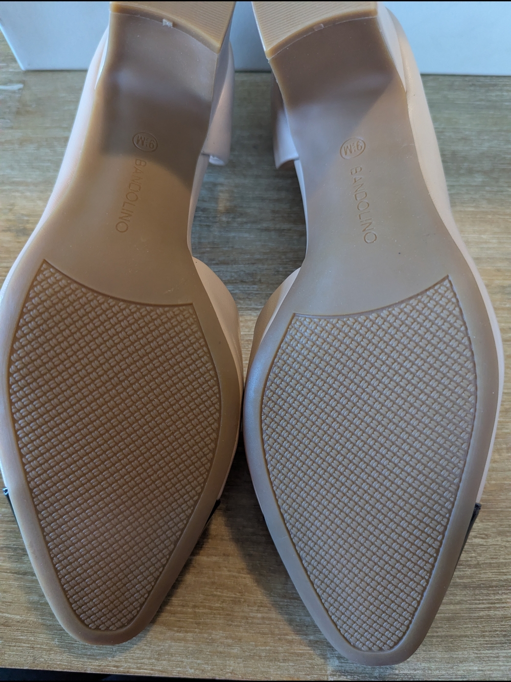 Bandolino Two-Tone Nude and Black Cap-Toe Pumps - Picture 11 of 13